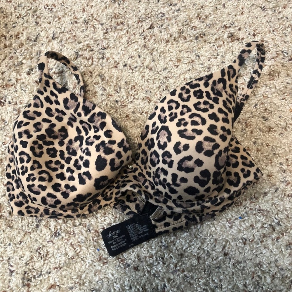 Leopard print Soma bra 34C